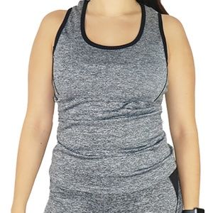 Gray Racer Back Sports Top Black Trim (31-20)